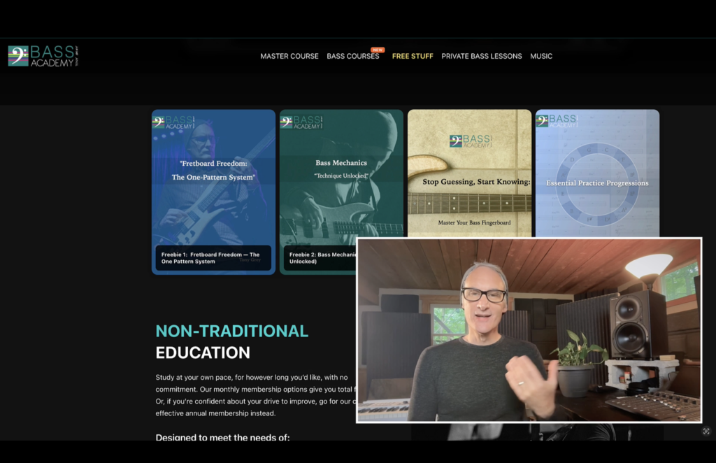 Free Bass Lessons & Video Material | Bass Academy
