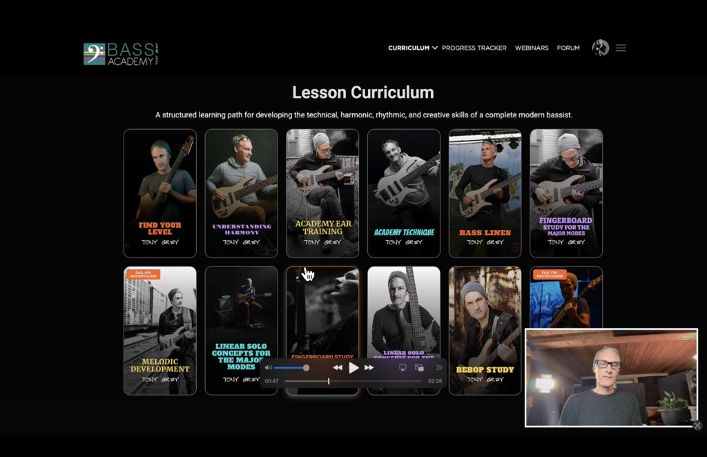 Bass Academy by Tony Grey | Online Bass Lessons & Courses